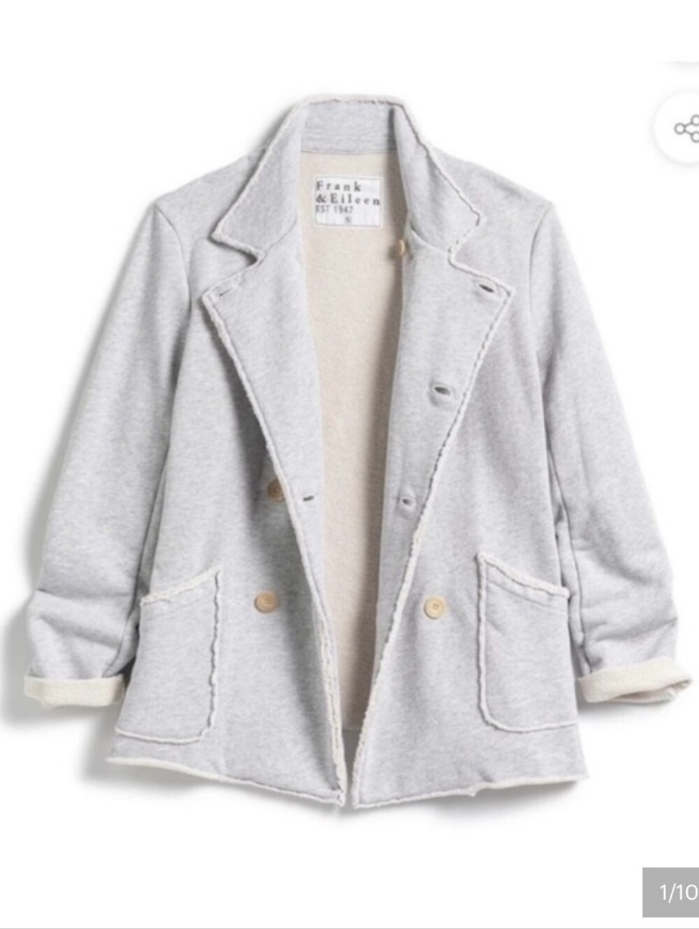 Frank & Eileen Belfast Gray Jacket Peacoat Size S